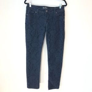 Silver Suki skinny jeans velvet floral print 31/31